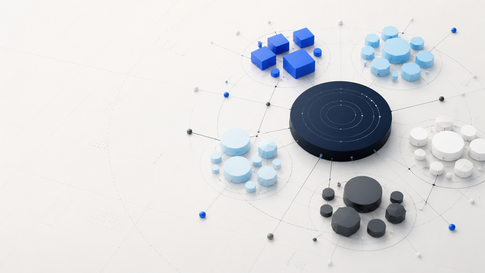 Abstract modular system surrounding a dark continuity core